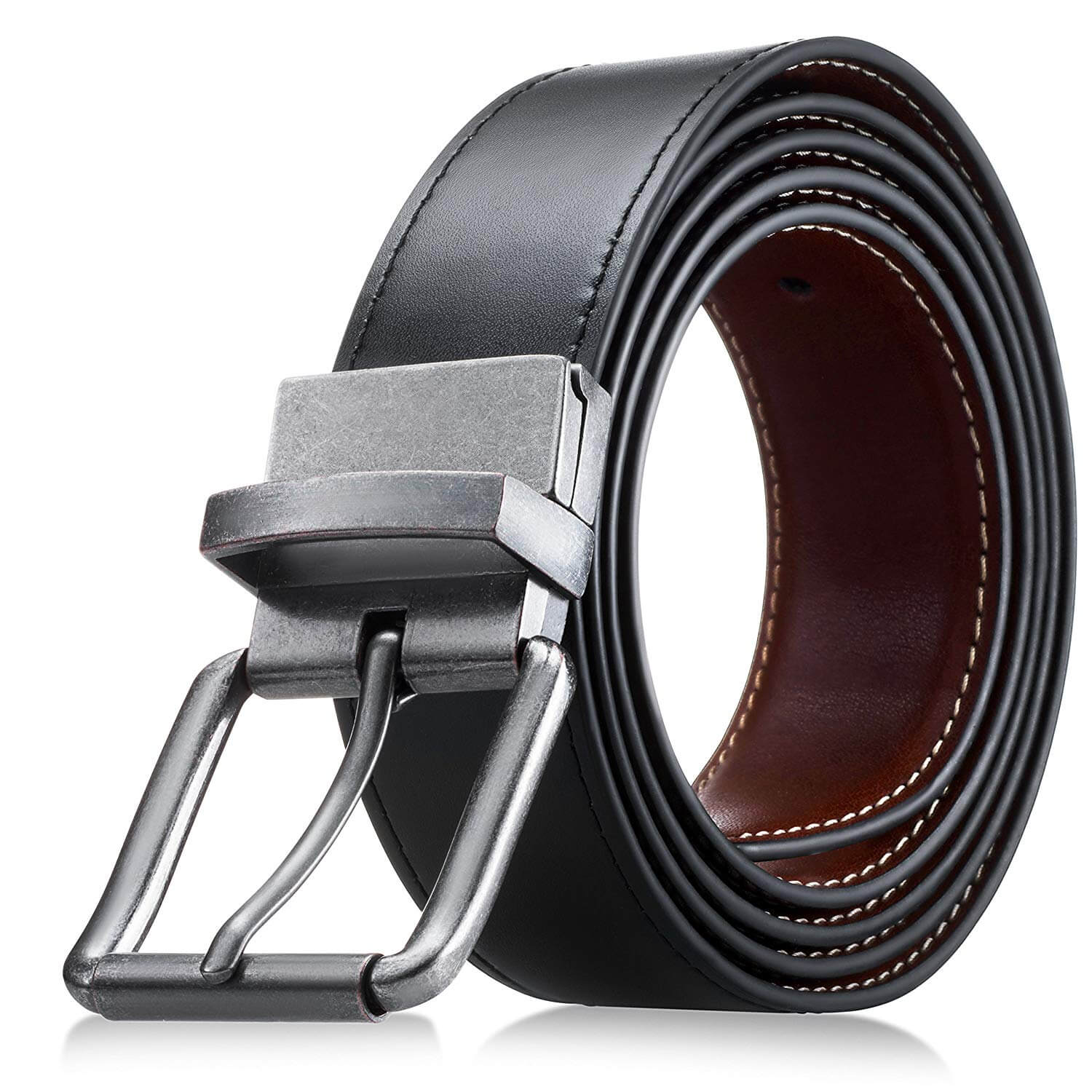 Leather Reversible Belt - Pammvi Inc